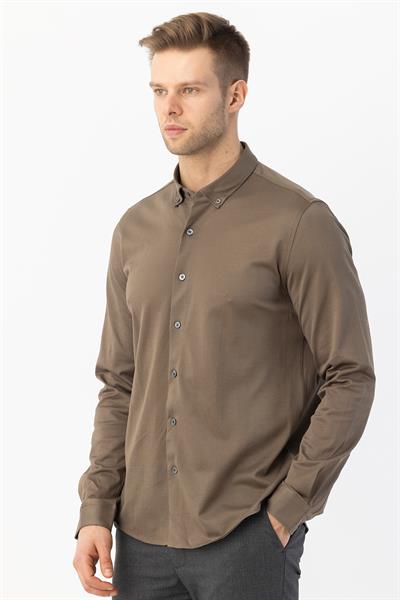 Erkek Gömlek Koyu Haki