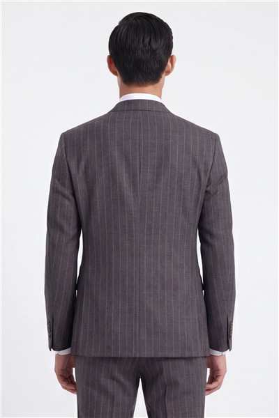 Giotelli Erkek Kahve Dar Kesim Slim Fit Viskon Dokuma Normal Bel 4 Drop Klasik Takım Elbise