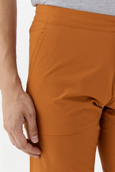 Kiremit Regular Fit Pamuklu Yan Cepli Normal Bel Bermuda Şort