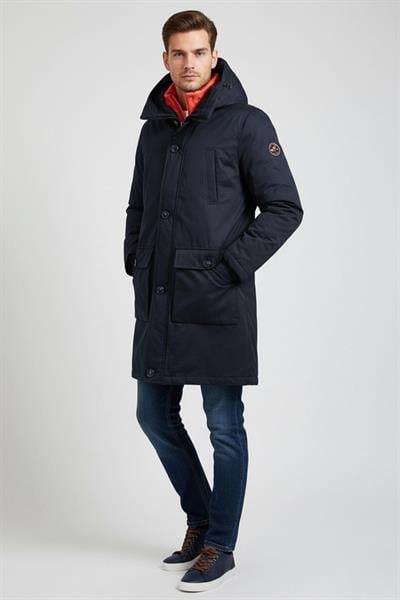 Erkek Mont Lacivert-Turuncu