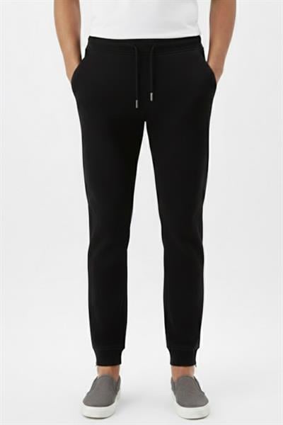 Giotelli Siyah Regular Fit Pamuk Karışımlı Örme Jogger Pantolon