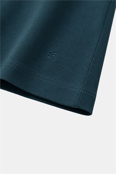 Erkek Petrol Normal Kesim Regular Fit %100 Pamuk Dokuma Bisiklet Yaka Basic T-Shirt