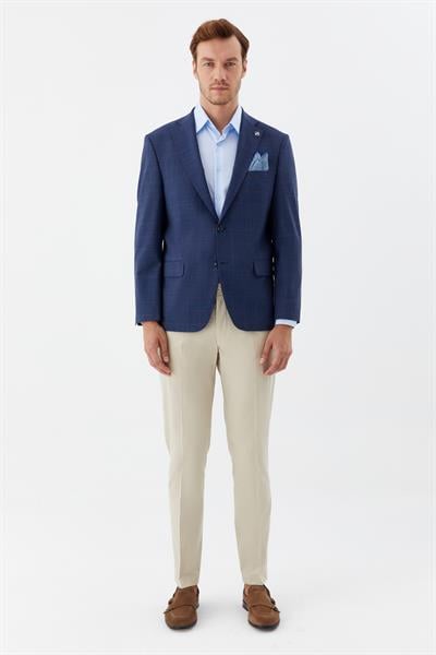 Erkek Lacivert Takım Elbise – 4 Drop, Klasik Kesim