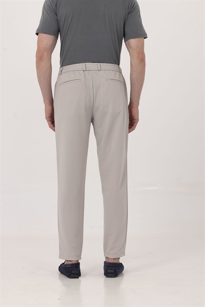 Taş Dokulu Arka Lastikli Köprü Kemerli Bağcıklı Slim Fit Jogger Pantolon