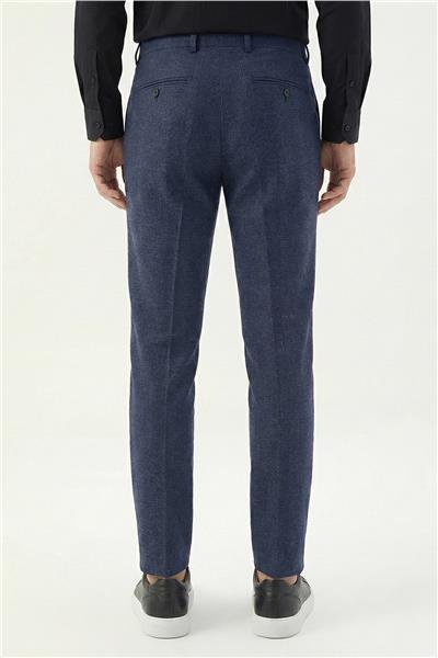 Erkek Lacivert Yan Cepli Regular Fit Pantolon