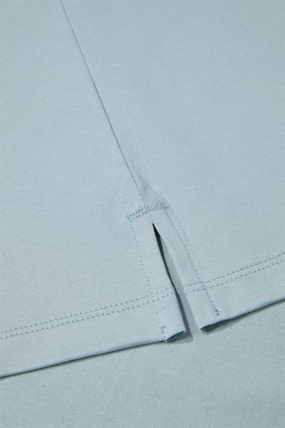 Fermuarlı Polo Yaka  Erkek T-Shirt Açık Yeşil