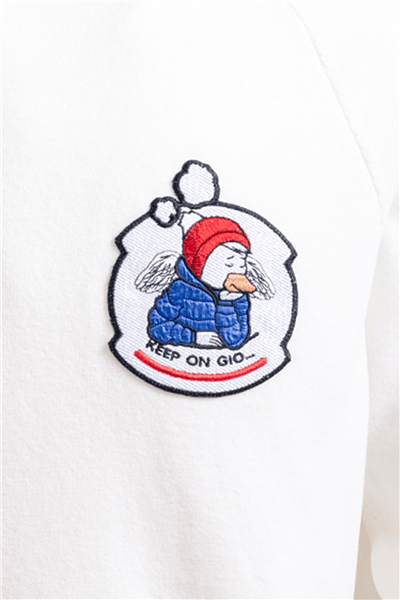 Giotelli Erkek Beyaz Normal Kesim Regular Fit Pamuklu Örme Kapüşonlu Sweatshirt