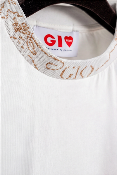 Giotelli Erkek Ekru Geniş Kesim Oversize Fit Kısa Kollu Baskılı Bisiklet Yaka Tişört