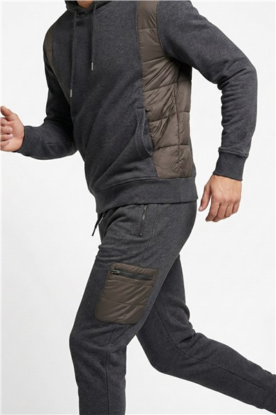 Giotelli Erkek Pamuklu Kapüşonlu Fermuarlı Eşofman Takım Elbise