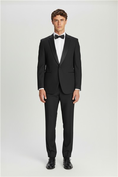 Giotelli Erkek Siyah Slim Fit Sivri Yaka Klasik Smokin & Damatlık