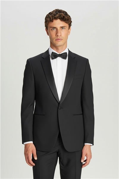 Giotelli Erkek Siyah Slim Fit Sivri Yaka Klasik Smokin & Damatlık