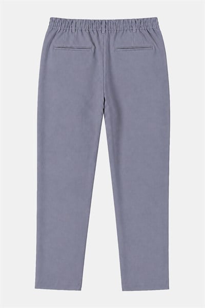 Gri Dokulu Arka Lastikli Köprü Kemerli Bağcıklı Slim Fit Jogger Pantolon