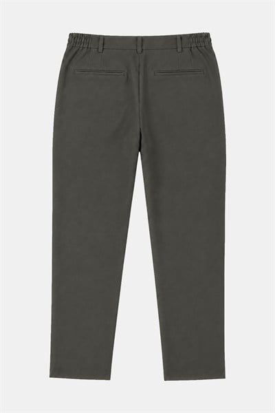 Haki Slim Fit Bel Bağcıklı Paraşüt Pantolon