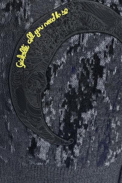 Giotelli Erkek Antrasit Normal Kesim Regular Fit Yünlü Örme Desenli Düğmeli V Yaka Hırka