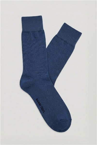 İndigo Haki Sabri Özel İnce Bambu Erkek Çorap