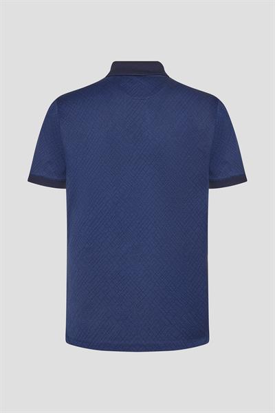 Jakar Desenli Polo Yaka Erkek T-Shirt Lacivert