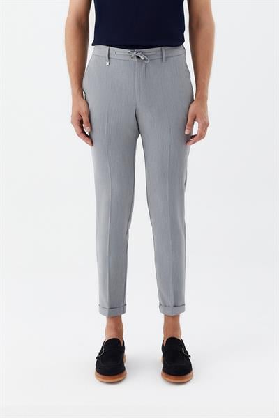 Gri Regular Fit Yan Cepli Jogger Erkek Pantolon