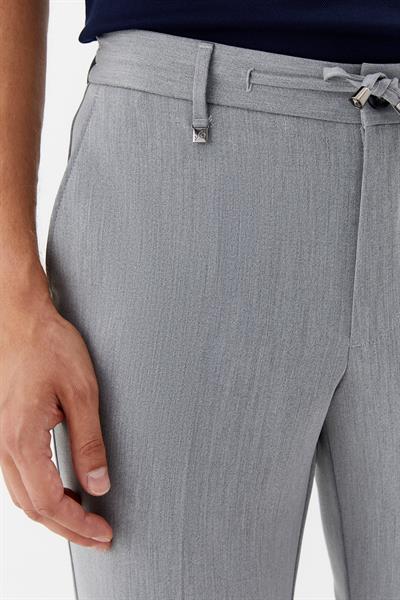 Gri Regular Fit Yan Cepli Jogger Erkek Pantolon