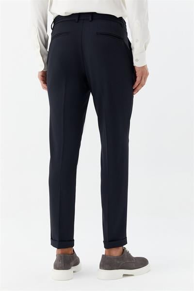 Lacivert Regular Fit Yan Cepli Jogger Erkek Pantolon