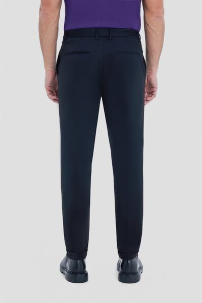 Erkek Siyah Dar Kesim Slim Fit Dokuma Yan Cep Jogger Pantolon