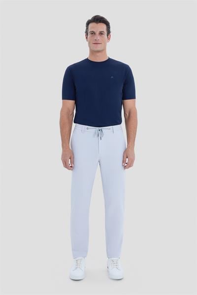 Erkek Taş Normal Kesim Regular Fit Viskon Örme Yan Cep Lastikli Bel Klasik Paça Jogger Pantolon