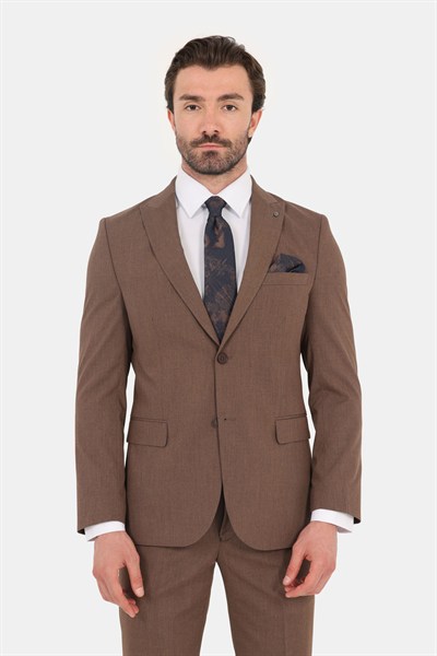 Kahve SABRİ ÖZEL SLIM FIT TAKIM ELBİSE