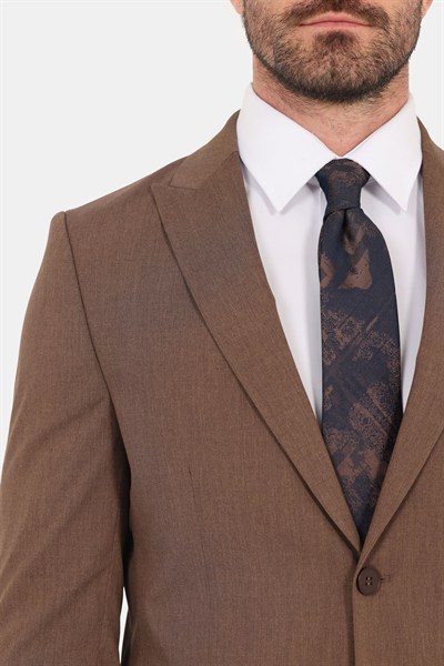 Kahve SABRİ ÖZEL SLIM FIT TAKIM ELBİSE