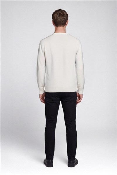 Erkek Kemik Normal Kesim Regular Fit Yünlü Dokuma Triko Kazak