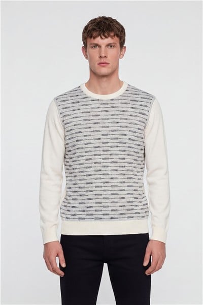 Erkek Kemik Normal Kesim Regular Fit Yünlü Standart Boy Dokuma Triko Kazak