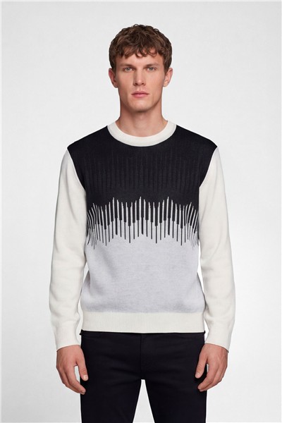 Erkek Kemik Normal Kesim Regular Fit Yünlü Dokuma Triko Kazak