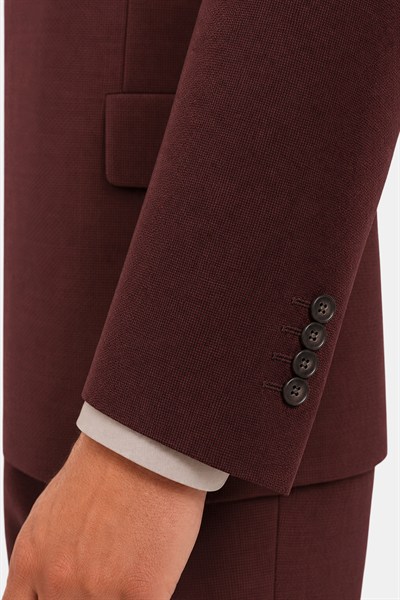 Kiremit Slim Fit Normal Bel 6 Drop Mono Yaka Takım Elbise