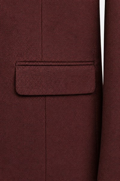 Kiremit Slim Fit Normal Bel 6 Drop Mono Yaka Takım Elbise