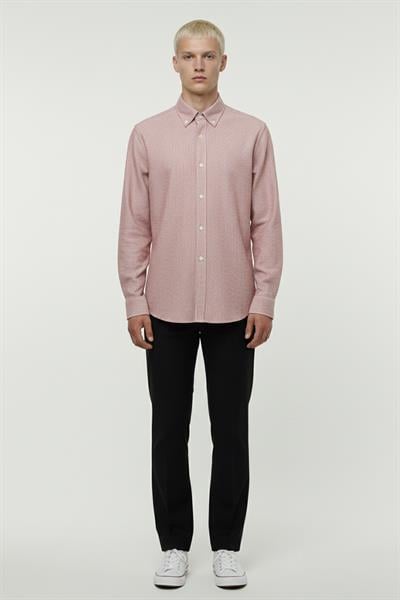 Giotelli Kahve Slim Fit %100 Pamuklu Düğmeli Yaka Gömlek