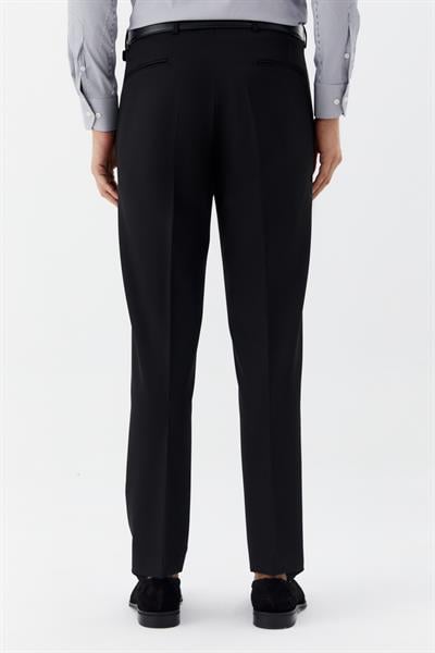 Erkek Siyah Klasik Pantolon Normal Bel