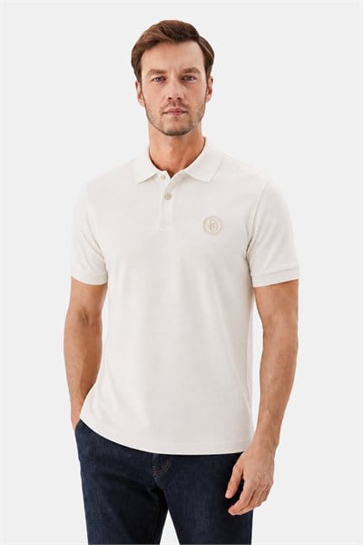 Krem POLO YAKA TİŞÖRT
