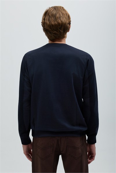 Lacivert Basic Erkek Sweatshirt