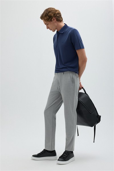 Lacivert Modal Regular Fit Polo Yaka T-shirt