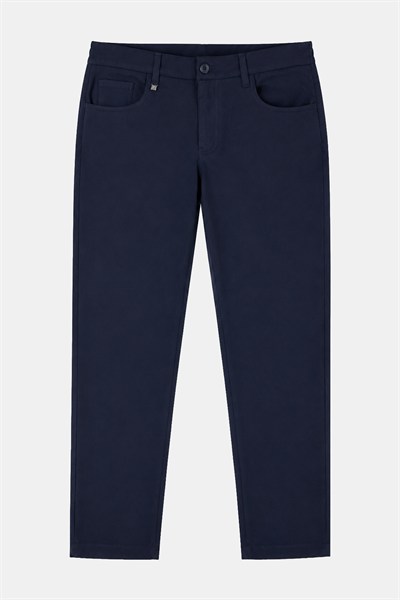 Lacivert Regular Fit Esnek Dokuma Erkek Pantolon