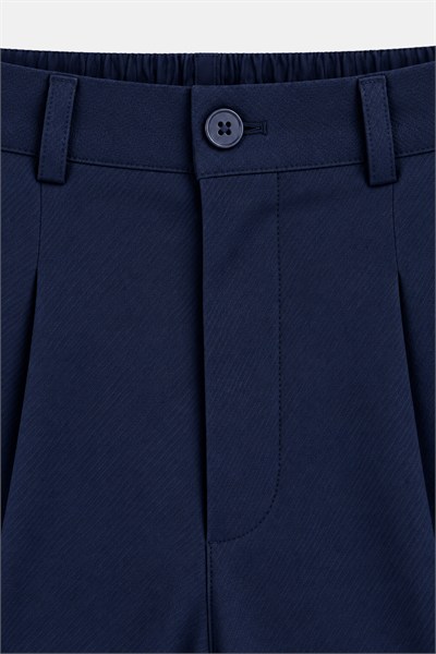 Lacivert Regular Fit Standart Kesim Beli Lastikli Pantolon