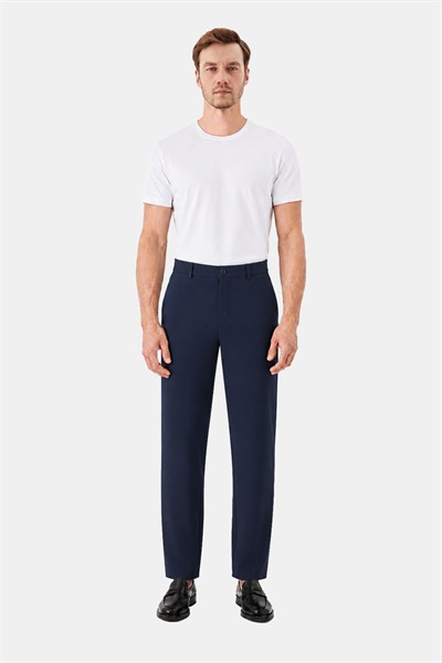 Siyah Slim Fit Standart Kesim Klasik Kumaş Pantolon