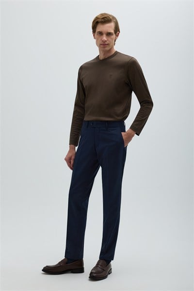 Lacivert Denim Regular Fit Erkek Pantolon