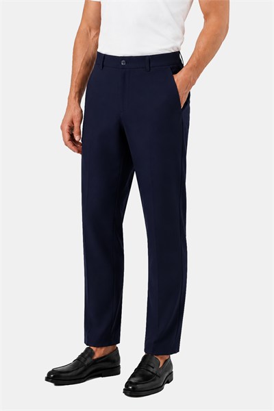 Siyah Slim Fit Standart Kesim Klasik Kumaş Pantolon