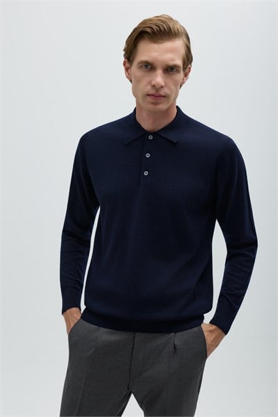 Lacivert POLO YAKA T-SHIRT