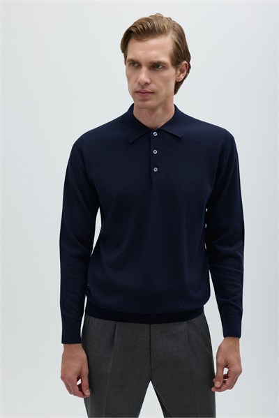 Lacivert POLO YAKA T-SHIRT