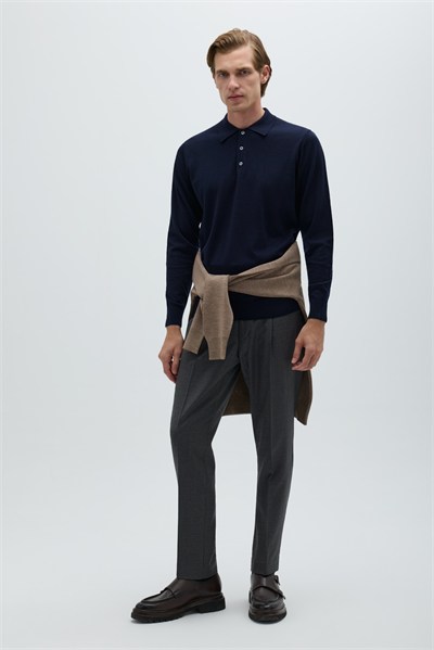 Lacivert POLO YAKA T-SHIRT