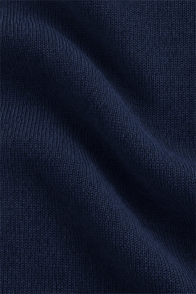 Lacivert Regular Fit Pamuklu Polo Yaka Triko Kazak