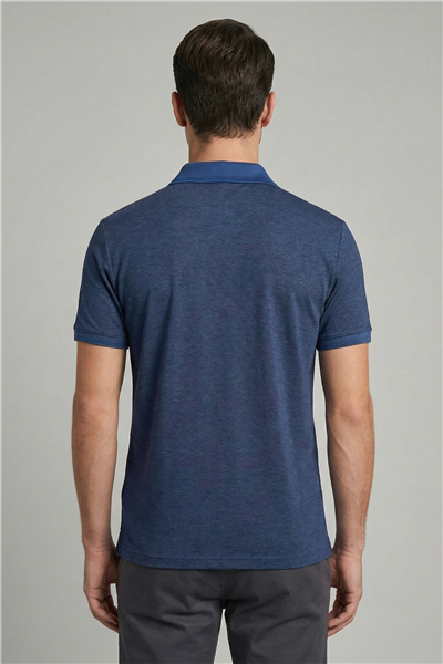 Lacivert Regular Fit Polo Yaka Erkek T-Shirt