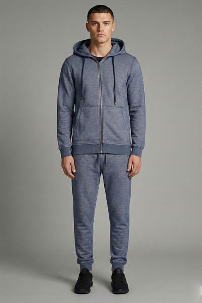 Giotelli Erkek Lacivert Standart Fit Pamuklu Kapüşonlu Eşofman Takımı