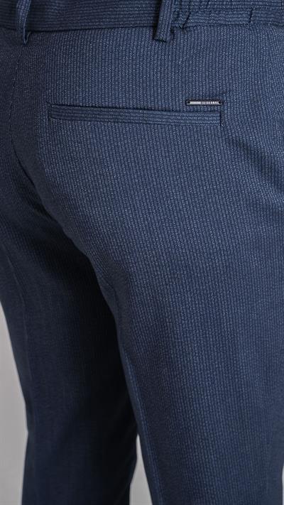 Giotelli Lacivert Standart Fit Dokuma Kumaş Pantolon
