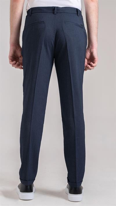 Giotelli Lacivert Standart Fit Dokuma Kumaş Pantolon